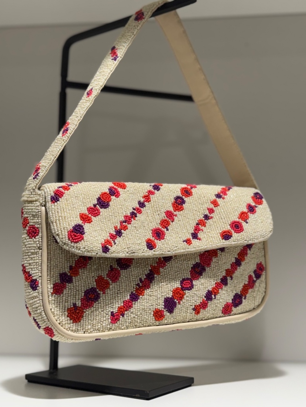 Anthropologie Beaded Bag- Fiona Floral Series